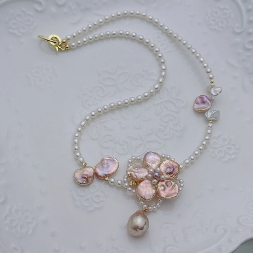 26X178 Handmade Premium Quality Freshwater Baroque Pearl Necklace - Picture 2 of 11